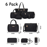 Cartera Bolso Set X 6 Piezas Premium Importado Moda Liso - Imagen 14