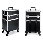 Maleta Valija Maquillaje Profesional 2 Divisiones 4 Ruedas - Imagen 2