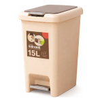 Papelera Cocina Y Baño Cesto Tacho De Basura Doble Tapa 15 L