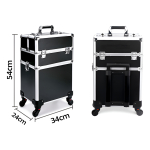 Maleta Valija Maquillaje Profesional 2 Divisiones 4 Ruedas - Imagen 7