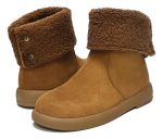 Bota Mujer Larga Invierno Plegable Con Corderito - Imagen 2