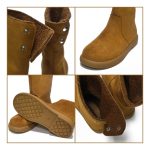 Bota Mujer Larga Invierno Plegable Con Corderito - Imagen 4