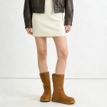 Bota Mujer Larga Invierno Plegable Con Corderito - Imagen 3