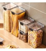 De 5 Recipientes Doble Enganche Herméticos Apilables Blanco - Imagen 3