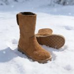 Bota Mujer Larga Invierno Plegable Con Corderito - Imagen 8