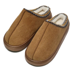 Pantufla Calzado Con Corderito Y Plataforma Estilo Sueco - Imagen 3