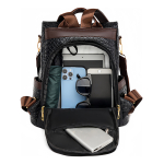 Cartera Mochila Anitrrobo Diseño De Piel Cocodrilo - Imagen 4