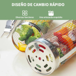 Tubo Canasta Para Asar Verduras + Cepillo Limpiador - Imagen 4