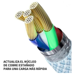 Cable Cargador Compatible iPhone Tipo Usb C Trenzado 1 Metro - Imagen 5