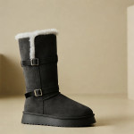 Bota Mujer Corderito Interno Caña Media Suela Alta - Imagen 7