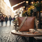 Bolso Cartera Cuero Alta Calidad Gran Capacidad Asa De Tela - Imagen 7