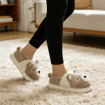 Pantufla Alta Unisex Con Interior De Corderito Diseño Osito - Imagen 14