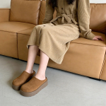 Sueco Con Plataforma Calzado De Abrigo En Gamuza Para Dama - Imagen 8