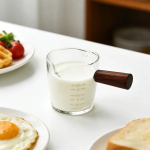 Jarra Medidora Cafe Alcohol Salsas Vidrio Y Madera 70ml - Imagen 5