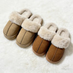 Pantuflas Suela Gruesa Mujer Abrigadas Con Corderito - Imagen 4