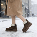 Botas Mujer Invierno Plataforma Corderito Cierre - Imagen 4