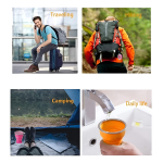 Vaso De Silicona Plegable Con Tapa Libre Bpa - Imagen 45