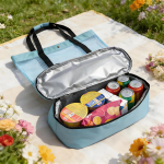 Bolsa De Playa Picnic Paseo Con Conservadora Incluida 2 En 1 - Imagen 6