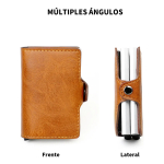 Porta Tarjetas De Metal Rfid Cuero Sintetico Doble - Imagen 20