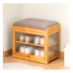 Banco De Almacenamiento De Zapatos Zapatera Con Puertas - Imagen 2