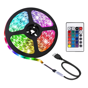 Cinta Rgb Tira Led Usb 5050 Colores 2 Metros C/ Control Tv