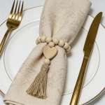 Guirnalda De Cuentas De Madera Con Borlas Y Corazón Rústico - Imagen 6