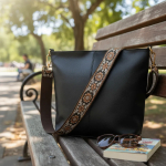 Bolso Cartera Cuero Alta Calidad Gran Capacidad Asa De Tela - Imagen 11