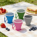 Vaso De Silicona Plegable Con Tapa Libre Bpa - Imagen 42