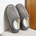 Pantufla Calzado Con Corderito Y Plataforma Estilo Sueco - Imagen 11