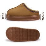 Pantufla Calzado Con Corderito Y Plataforma Estilo Sueco - Imagen 2