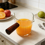 Jarra Medidora Cafe Alcohol Salsas Vidrio Y Madera 70ml - Imagen 11