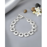 Pulsera Tipo Cadena En Plata 925 Diseño Cuadrado Elegante