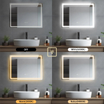 Espejo Para Baño Led 80x60 Antiempañante Táctil 3 Tonos - Imagen 5