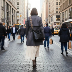 Bolso Cartera Cuero Alta Calidad Gran Capacidad Asa De Tela - Imagen 12