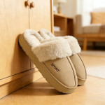 Pantuflas Suela Gruesa Mujer Abrigadas Con Corderito - Imagen 5