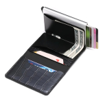 Porta Tarjetas De Metal Rfid Cuero Sintetico - Imagen 5