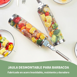 Tubo Canasta Para Asar Verduras + Cepillo Limpiador - Imagen 3