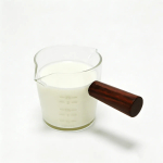 Jarra Medidora Cafe Alcohol Salsas Vidrio Y Madera 70ml - Imagen 3