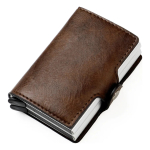 Porta Tarjetas De Metal Rfid Cuero Sintetico Doble - Imagen 9