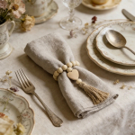 Guirnalda De Cuentas De Madera Con Borlas Y Corazón Rústico - Imagen 5