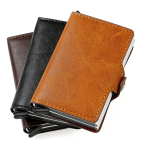 Porta Tarjetas De Metal Rfid Cuero Sintetico Doble - Imagen 23