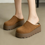 Sueco Con Plataforma Calzado De Abrigo En Gamuza Para Dama - Imagen 3