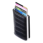 Porta Tarjetas De Metal Rfid Cuero Sintetico - Imagen 4