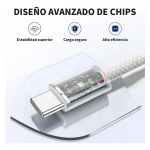 Cable Cargador Compatible iPhone Tipo Usb C Trenzado 1 Metro - Imagen 4