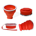 Vaso De Silicona Plegable Con Tapa Libre Bpa - Imagen 27