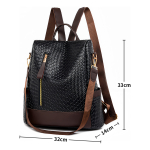 Cartera Mochila Anitrrobo Diseño De Piel Cocodrilo - Imagen 19