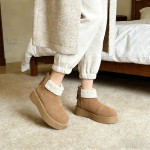 Botas Mujer Invierno Plataforma Corderito Cierre - Imagen 2