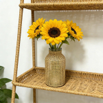 Florero Frasco Boll?n Decorativo De Vidrio Con Mimbre Grande - Imagen 6