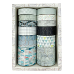 Set X12 Cinta Adhesiva Decorativa De Papel Washi Tape - Imagen 8