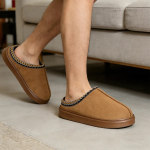 Pantufla Calzado Con Corderito Y Plataforma Estilo Sueco - Imagen 9